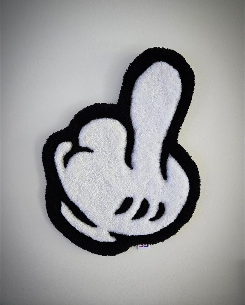 ラグ・カーペット Mickey Collection Mickey's Glove RUG en by MIYOSHI RUG × ALWAYTH 